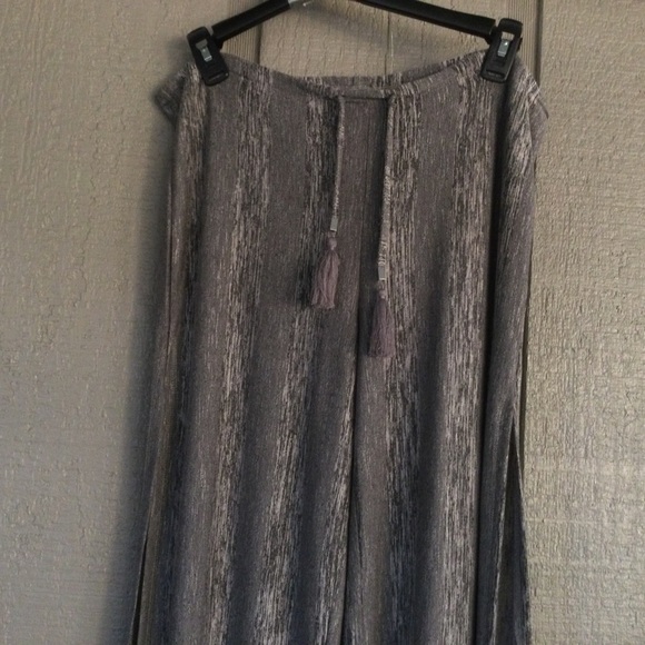 Becca Side Slit Coverup Pants Size L Women Boho Tassel Side Slit Beach - Picture 2 of 12